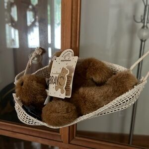 Applause Ozzie Bear with hammock. Bravo Collection Easy care Machine Wash